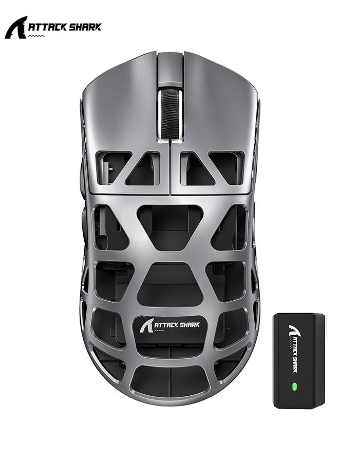 Compare R3 46g Superlight Wireless Gaming Mouse, Magnesium Alloy BT2.4GhzWired Computer Mouse, PAW3395 26K DPI Sensor, 8000Hz Wireless Polling Rate Programmable Mice for PCLaptopMac Grey at KSA Price