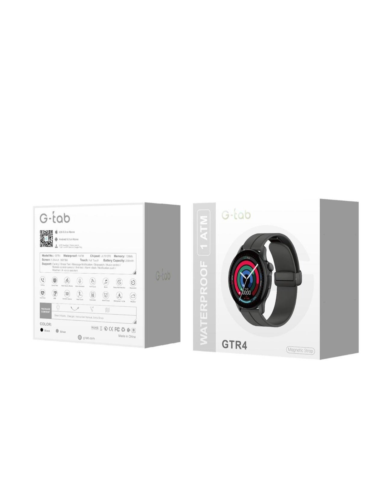 G-TAB GTR4 Smartwatch – 1.43'' HD Display, Bluetooth…