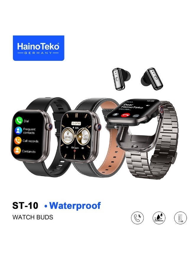 HainoTeko ST-10 Watch Buds with AMOLED Display, Bluetooth…