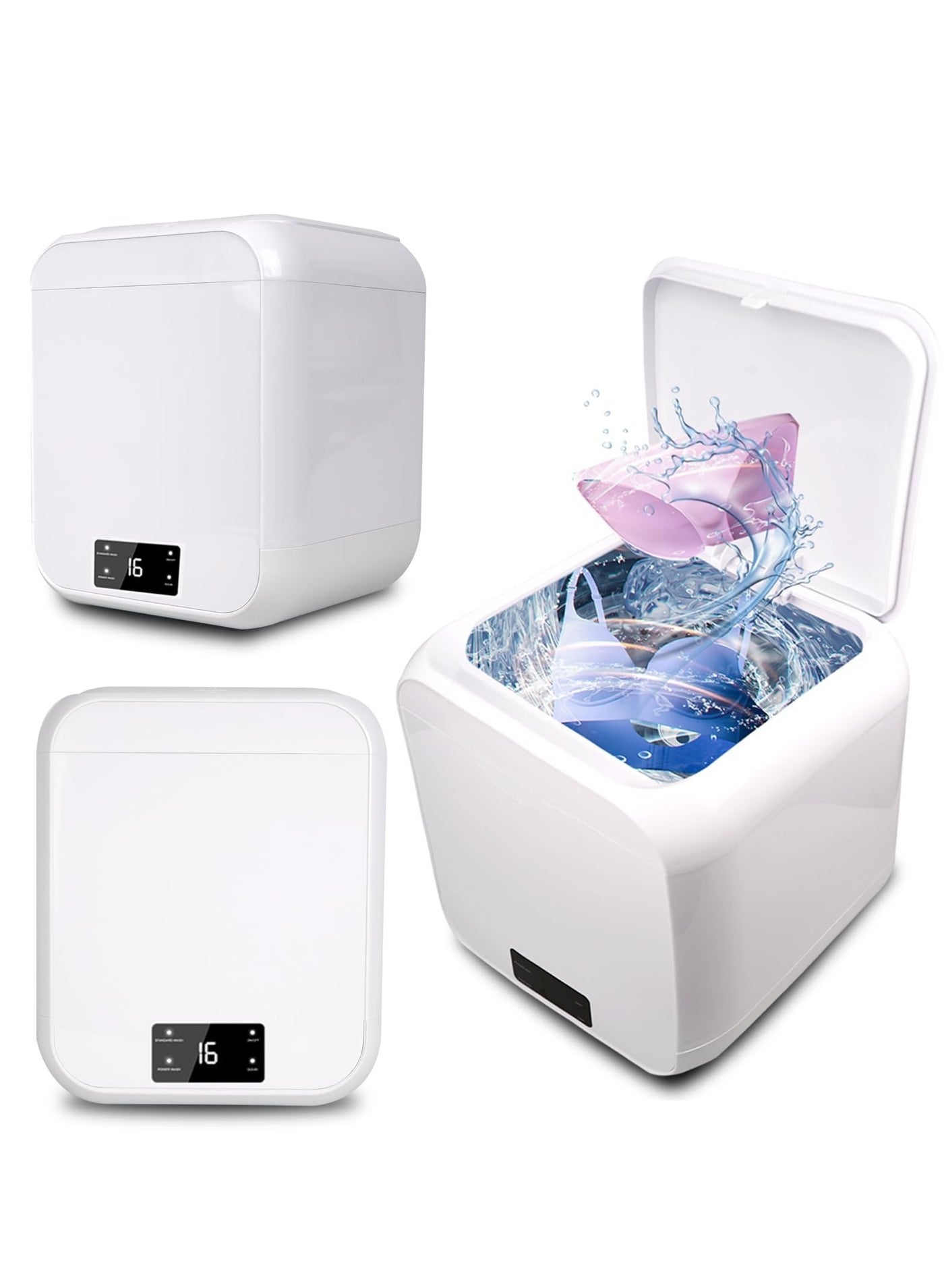 Compare Portable Washing Machine, 12L Mini Laundry Washer for Baby Clothes, Underwear, Clothes, Socks, Washer Equipped Blue Light Sterilization, Touch Screen with Digital Timer, for Apartments, Dorms, Hotels, and Travel Use at KSA Price