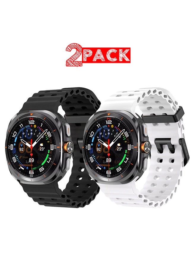 (for Samsung Galaxy Watch 7 Ultra) 2 Pack Silicone…
