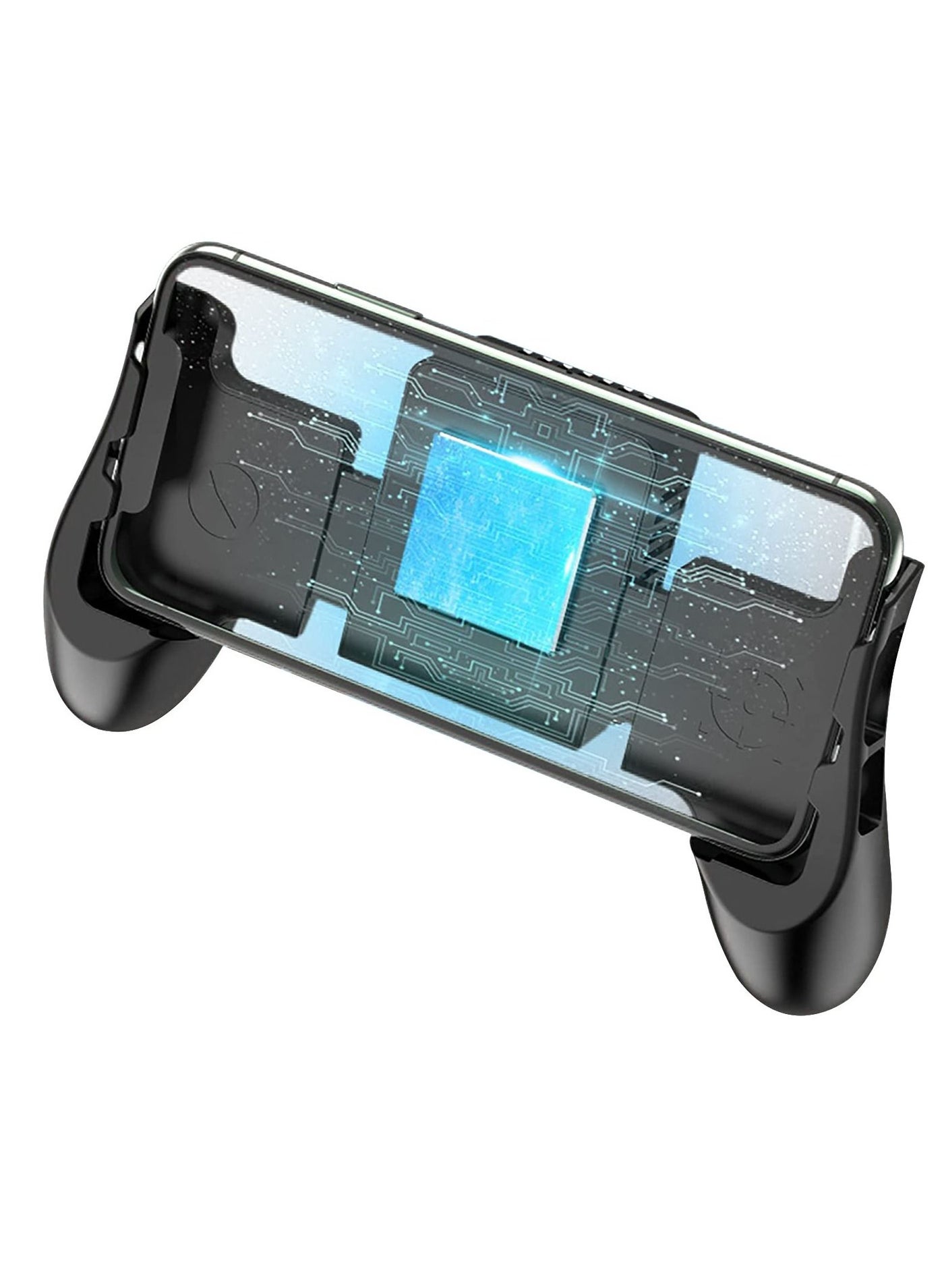 Compare Mobile Game Controller + Active Cooling Fan Phone Radiator Grip, heat dissipation function,Semiconductor Mobile Game Controller Gamepads, Compatible with iOSAndroid Phone Black at KSA Price