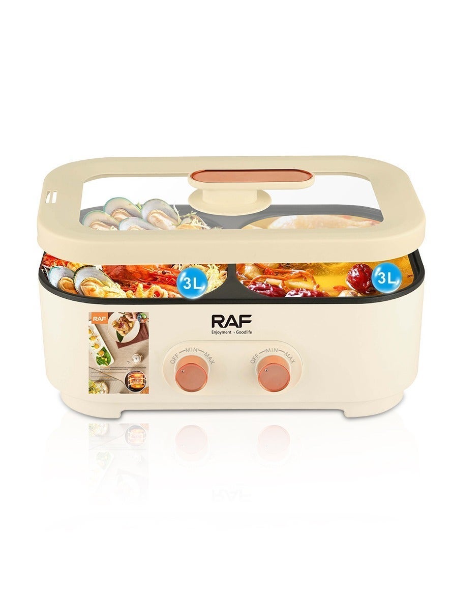 RAF 2-in-1 Electric Hot Pot & BBQ Grill…