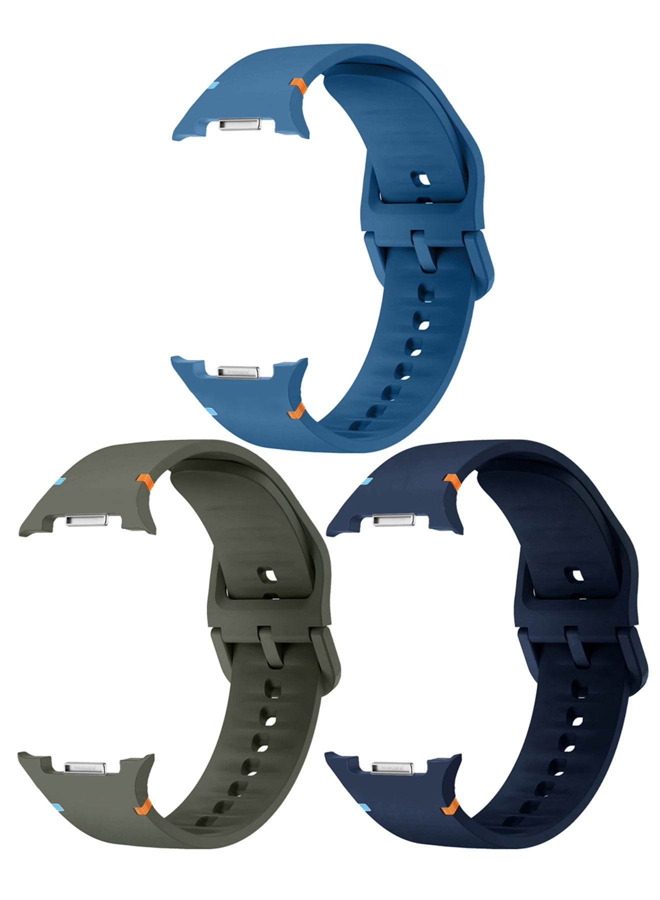 Compare 3Packs Sport Band for Galaxy Watch 8 40mm 44mm and Watch 8 Classic 46mm, Silicone Replacement Strap, ML Size at KSA Price