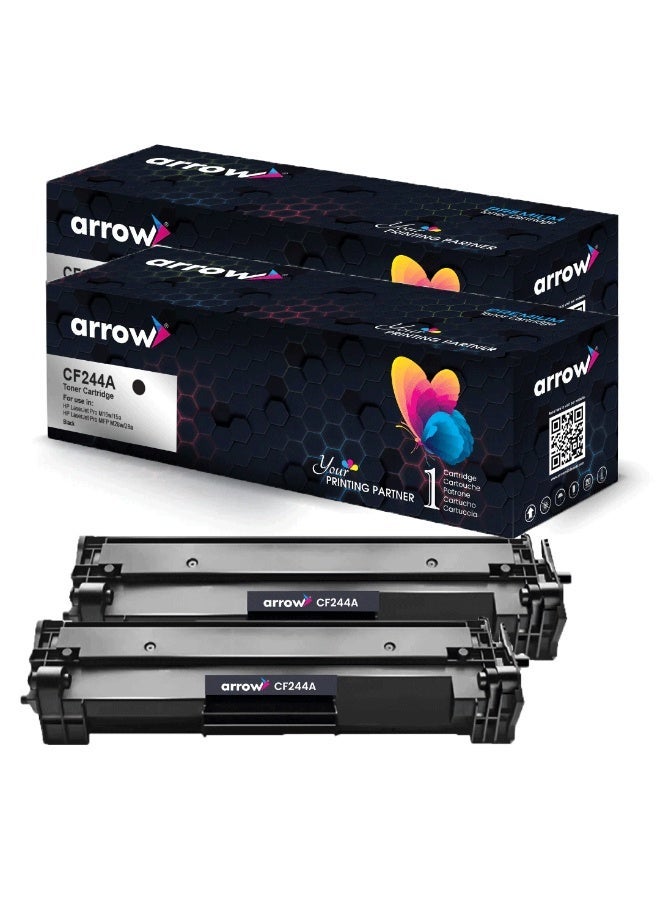 44A - CF244A BLACK TONER 2 PACK Compatible…