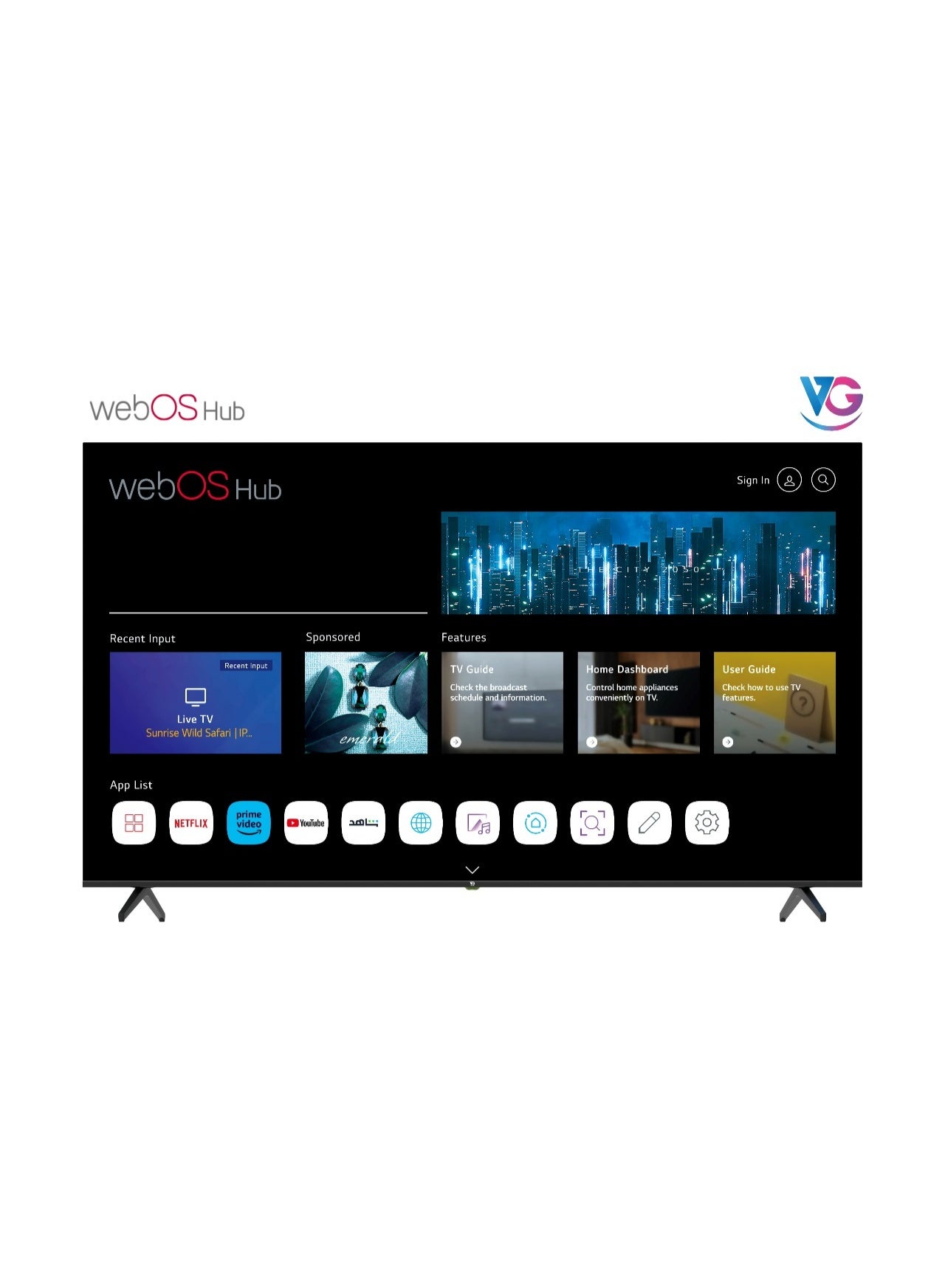 Compare 65 Inch Edgeless 4K UHD Smart LED TV | WebOS Hub, Magic Remote, Dolby Audio, Bluetooth, Apple AirPlay, A+ Grade Panel, Free Wall Mount – VGLED65WOU  2025 at KSA Price