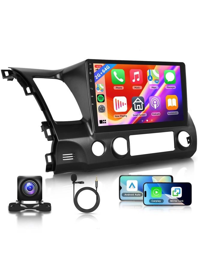 Compare 2G+64G Car Stereo Radio for Honda Civic 20062011 with Wireless CarPlay Android Auto, 10.1 Inch Android 13 Touch Screen Head Unit, HiFi Audio GPS Navigation WiFi Bluetooth SWC HD Backup Camera at KSA Price