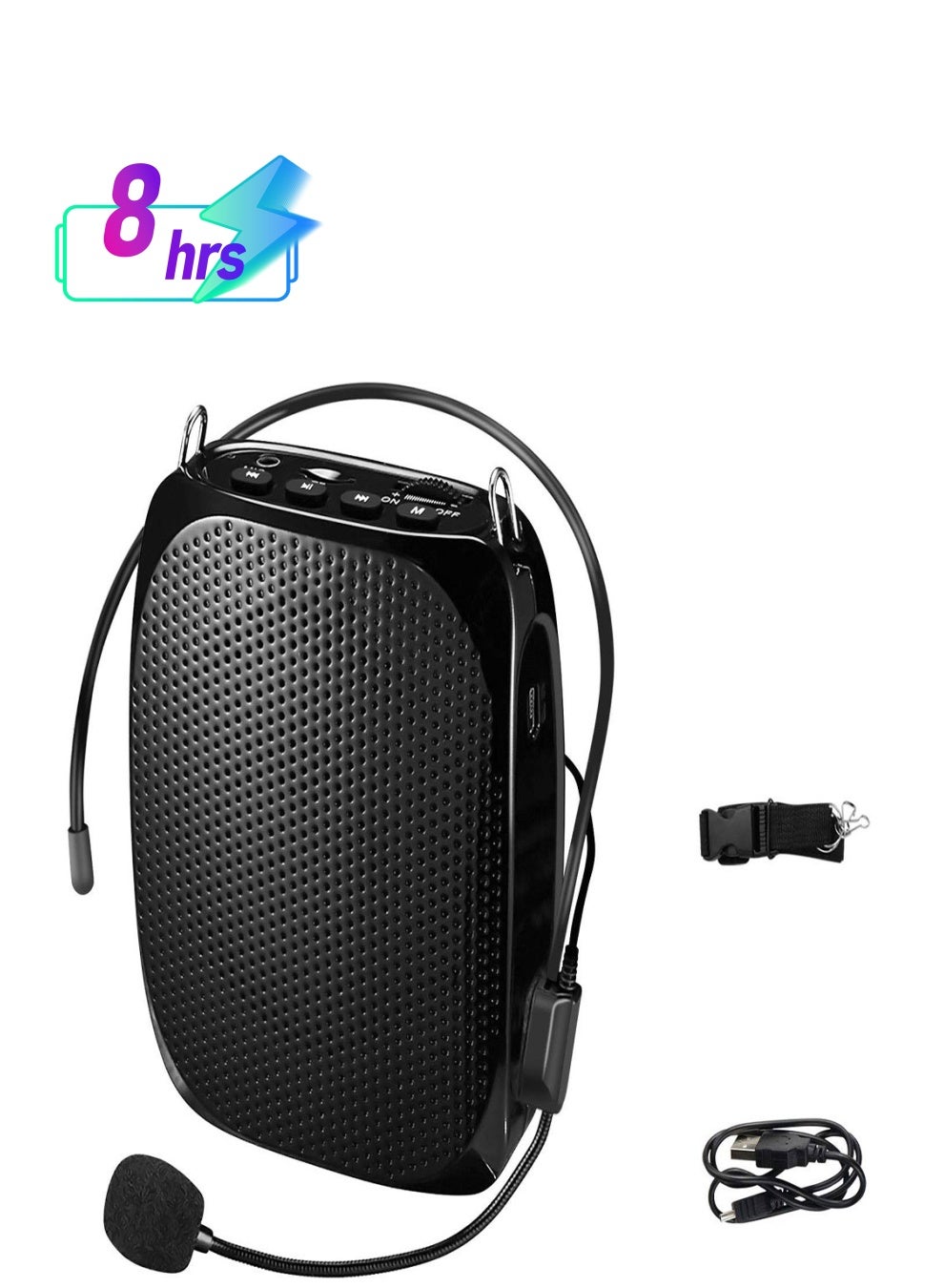 Portable Wireless Voice Amplifier with Wired Microphone…