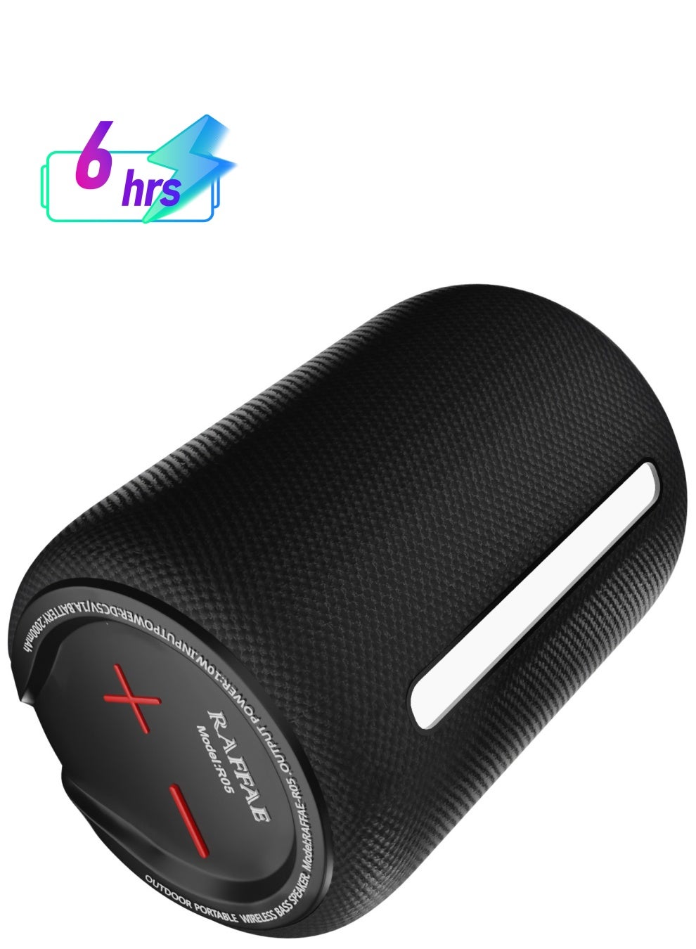 Compare R05 Portable Wireless Speaker with 10W Stereo Sound, Bluetooth 5, Water Resistant, Dazzling Color Lamp and Device Charging Feature Black at KSA Price