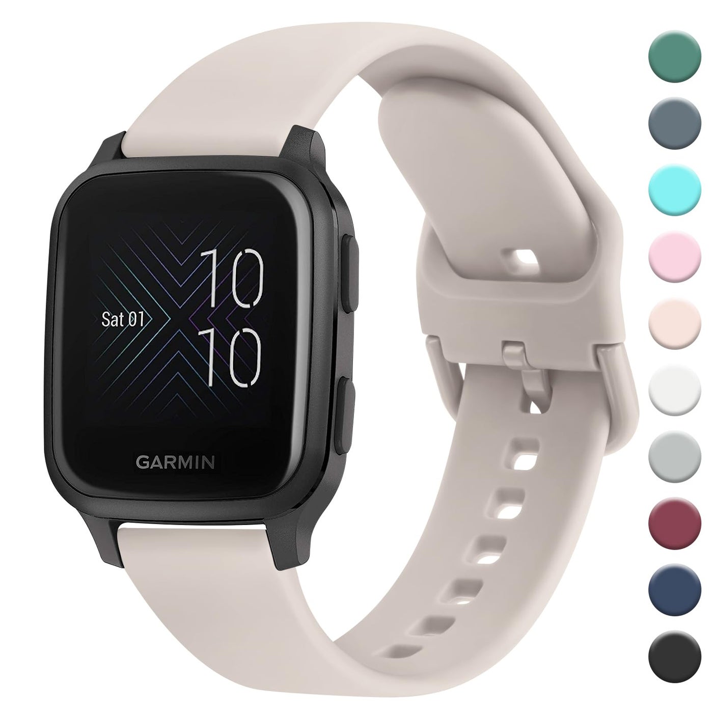 Compare Strap Compatible with Garmin Venu Sq Music Strap, 20mm Soft Silicone Strap Replacement Wristband for Garmin Venu Sq MusicGarmin Venu SqGarmin VenuGarmin Venu 2 Plus, One Size, Silicone at KSA Price