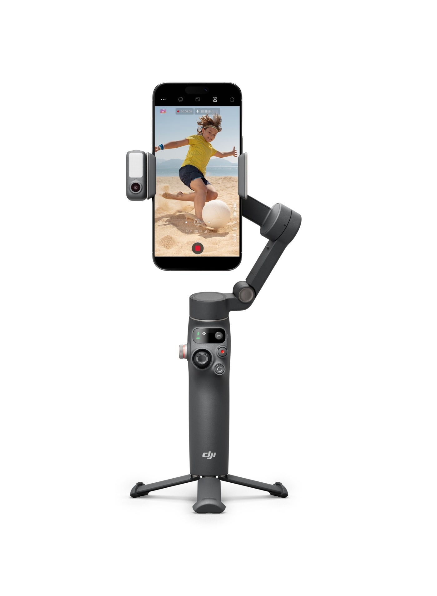 Compare Osmo Mobile 7P Gimbal Stabilizer for iPhone & Android, 3Axis Stabilization, Native Tracking, Lighting, Quick Launch, OneTap Edit, Builtin Extension Rod & Tripod, 10Hour Battery Life, Phone Charging Black at KSA Price
