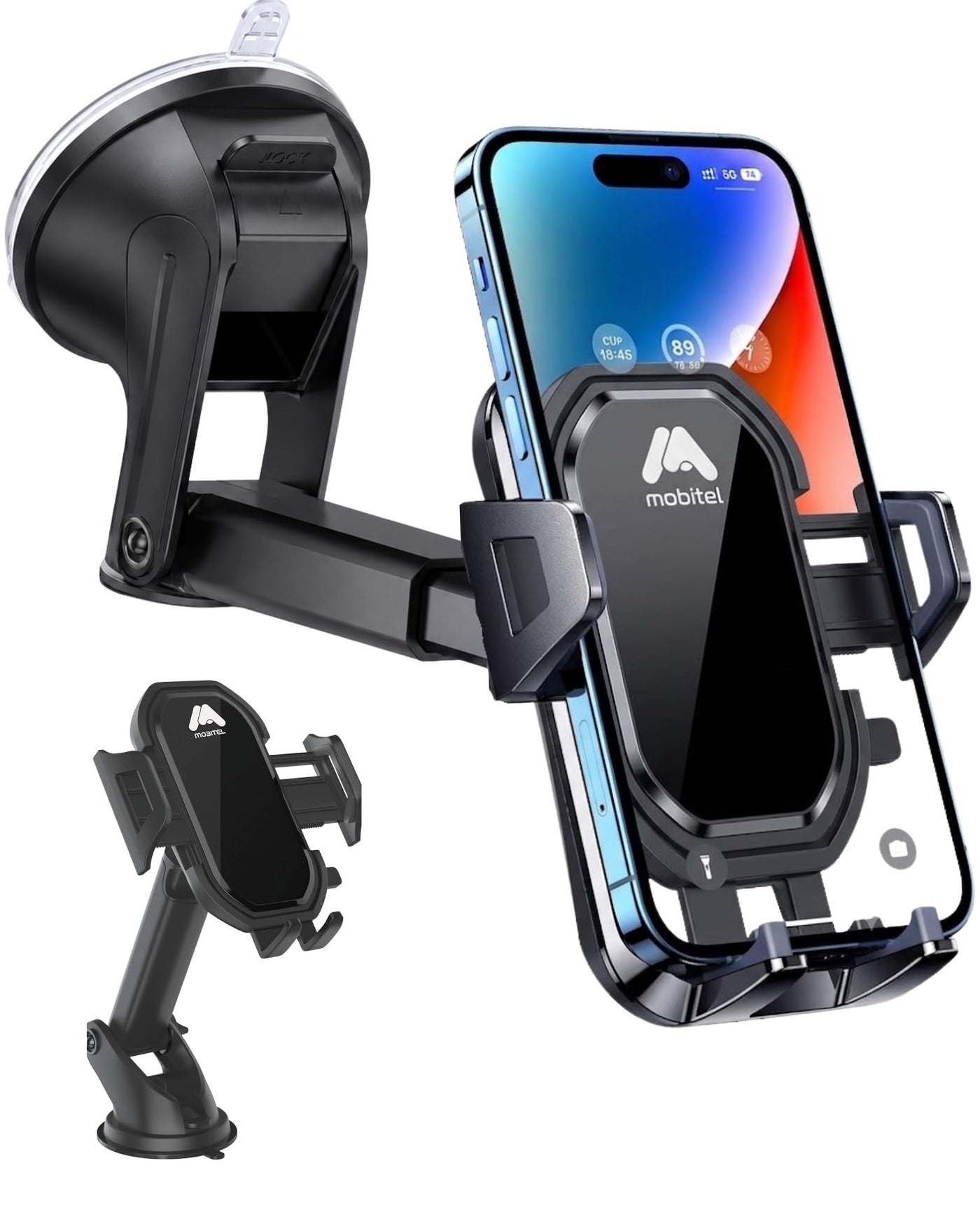 Mobitel Car Phone Holder for Dashboard & Windscreen…