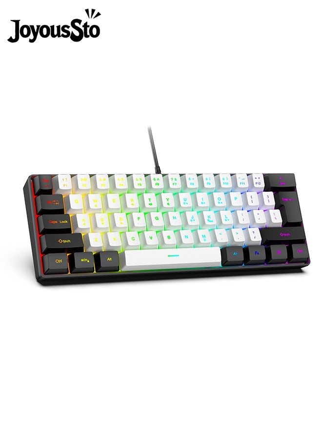 60% Wired Gaming Keyboard RGB Backlit Membrane…