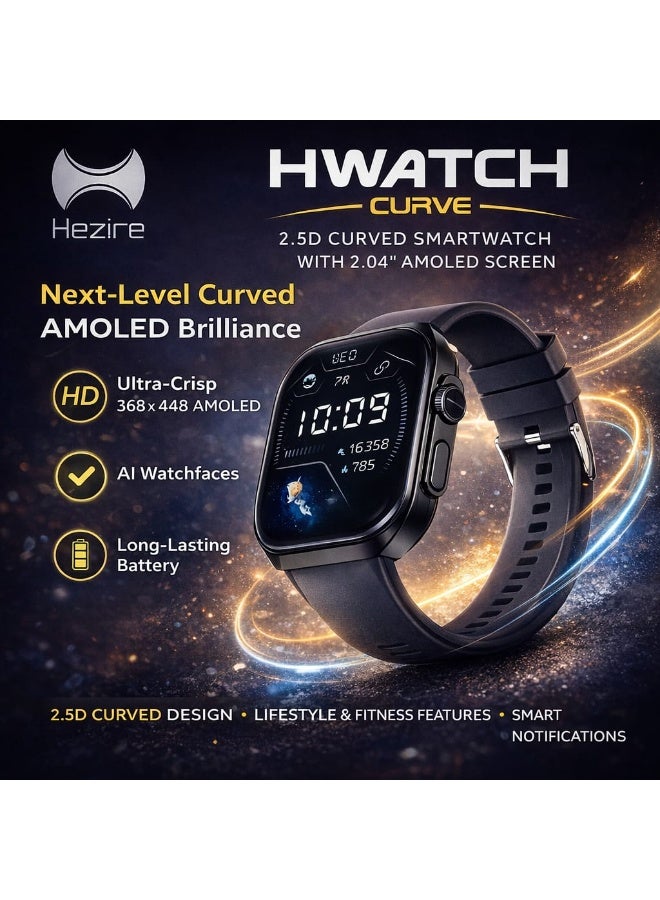 Compare Hezire HWatch Curve AMOLED Smartwatch HD Display Fitness Tracker at KSA Price