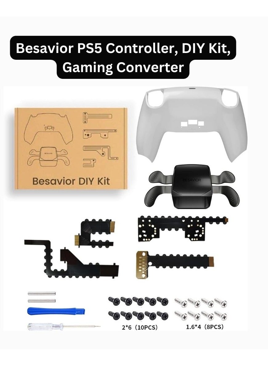 Compare Besavior 2023 Version PS5 Controller, DIY Kit, Gaming Converter, Back Button, Direct Insertion of PS5, WiredWireless Connection, No Delay, Stable with All PS5 Game Software at KSA Price