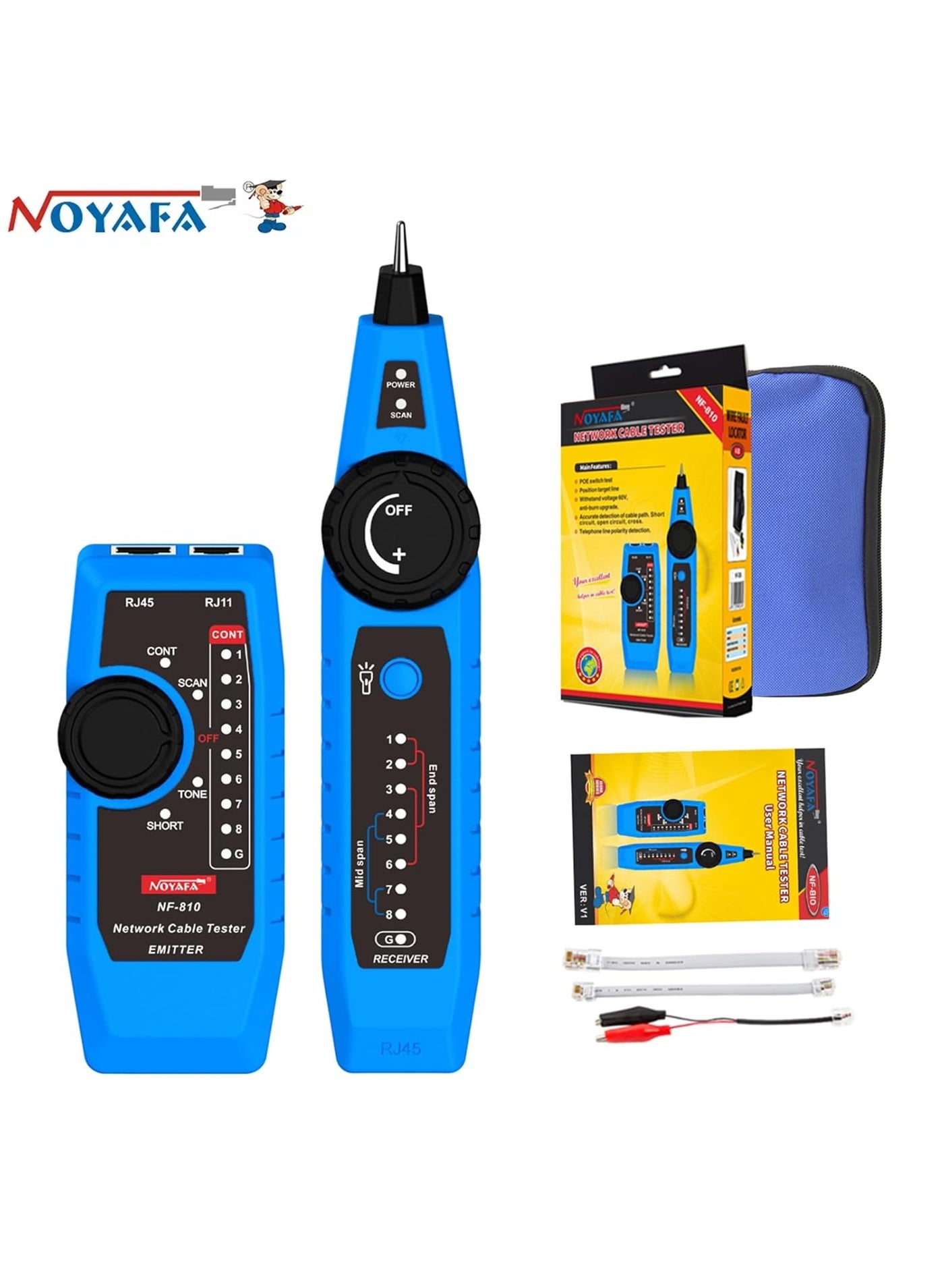 NF-810 Multifunctional Network Cable Tester, Ethernet…