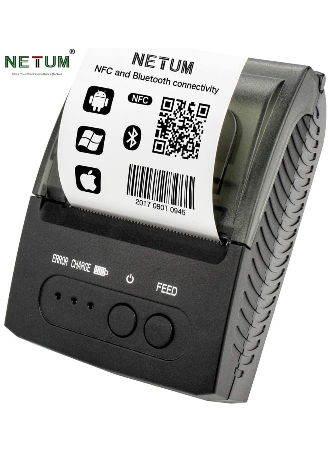 Bluetooth Receipt Printer, Portable 58mm Mini Thermal…