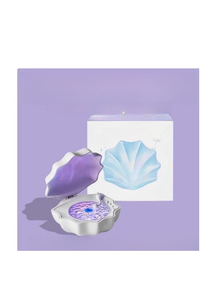 Compare Shell Sleep Aid Record Water Ripple Wireless Bluetooth Speaker Atmosphere Light Desktop Speaker Gift for Female Best Friends Birthday at KSA Price
