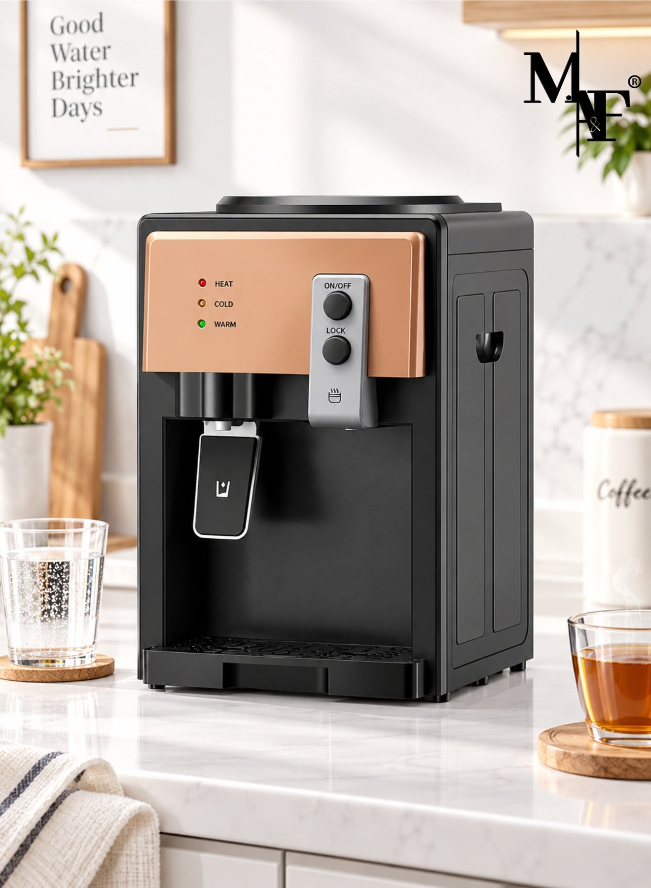Compare Tabletop Water Dispenser, HotCold Function, Top Loading Water Dispenser for 1.2 to 5 Gallon Bottles, 3 Adjustable Temperature, for Home, Kitchen, Office, Dorm Bedside Use at KSA Price