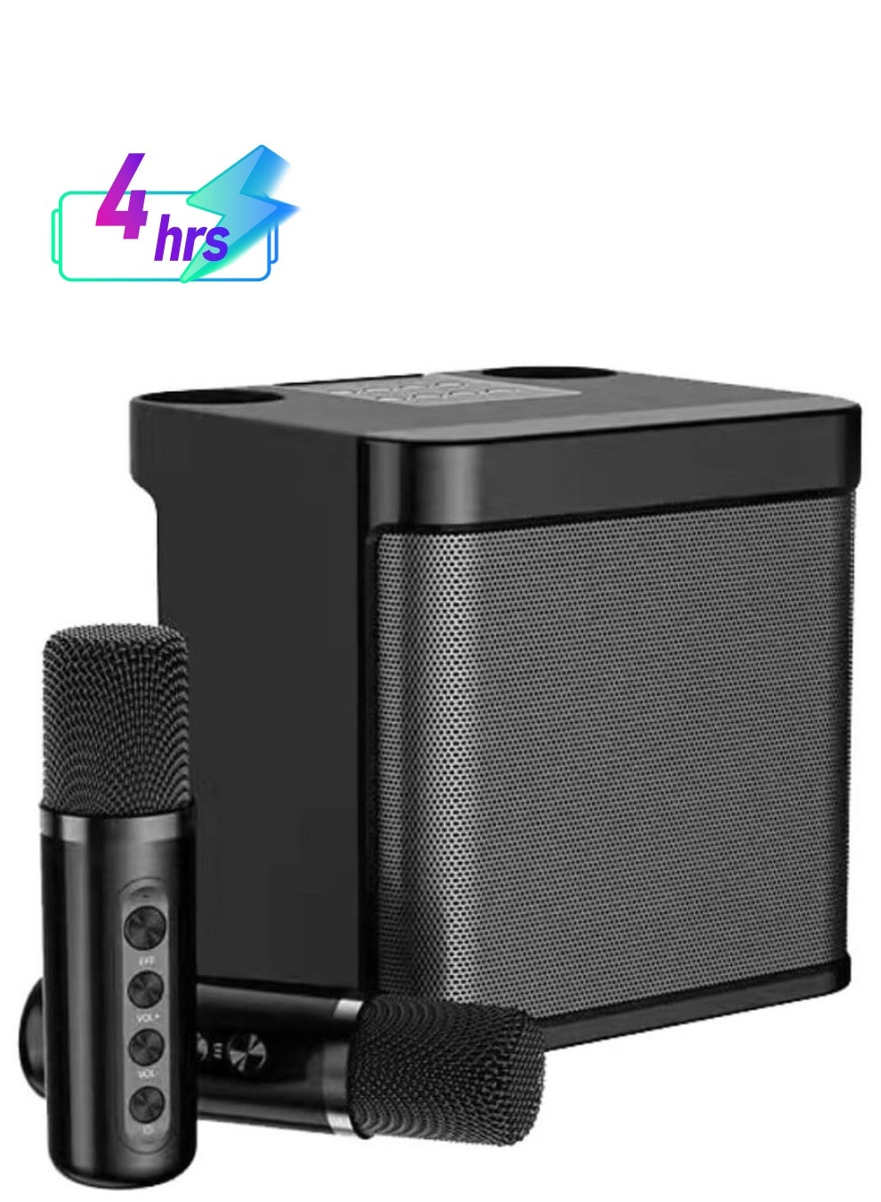 Compare Portable Bluetooth Speaker, Karaoke Machine for AdultsKids with 2 Wireless Microphones, Portable Bluetooth Karaoke Speaker PA System at KSA Price