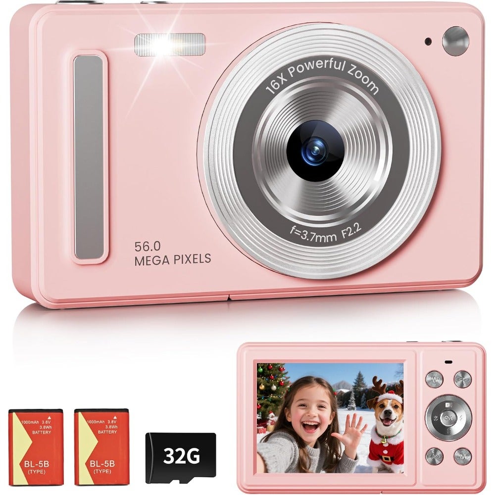 Digital Camera for,56MP FHD 1080P Point and…