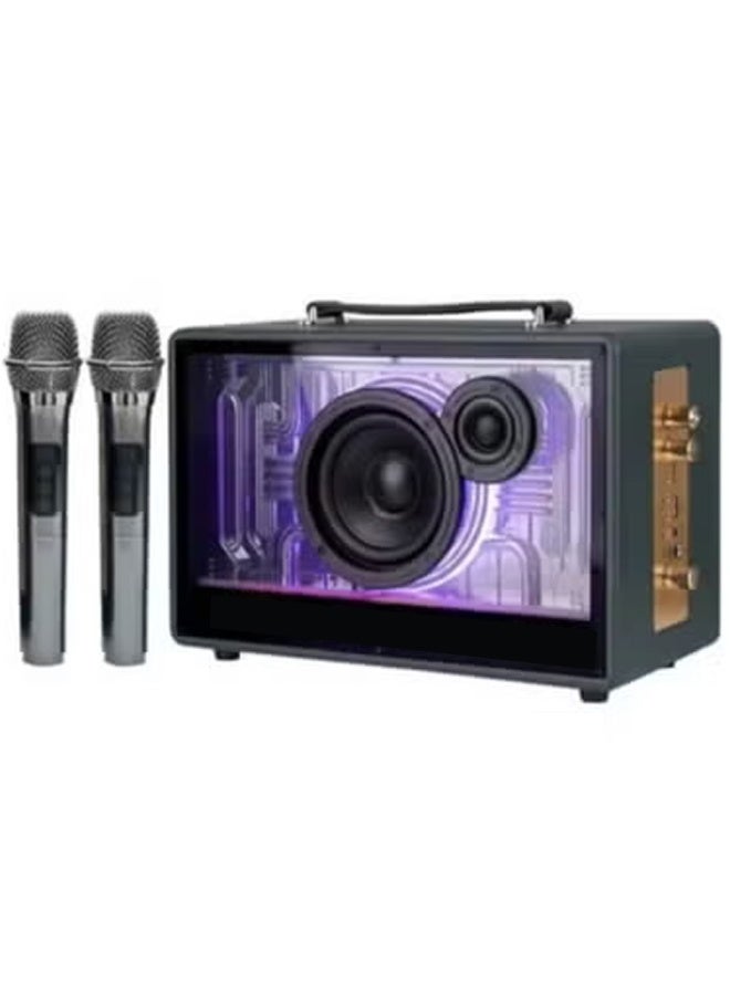 M90 Portable Bluetooth Speaker with 2 UHF Wireless…