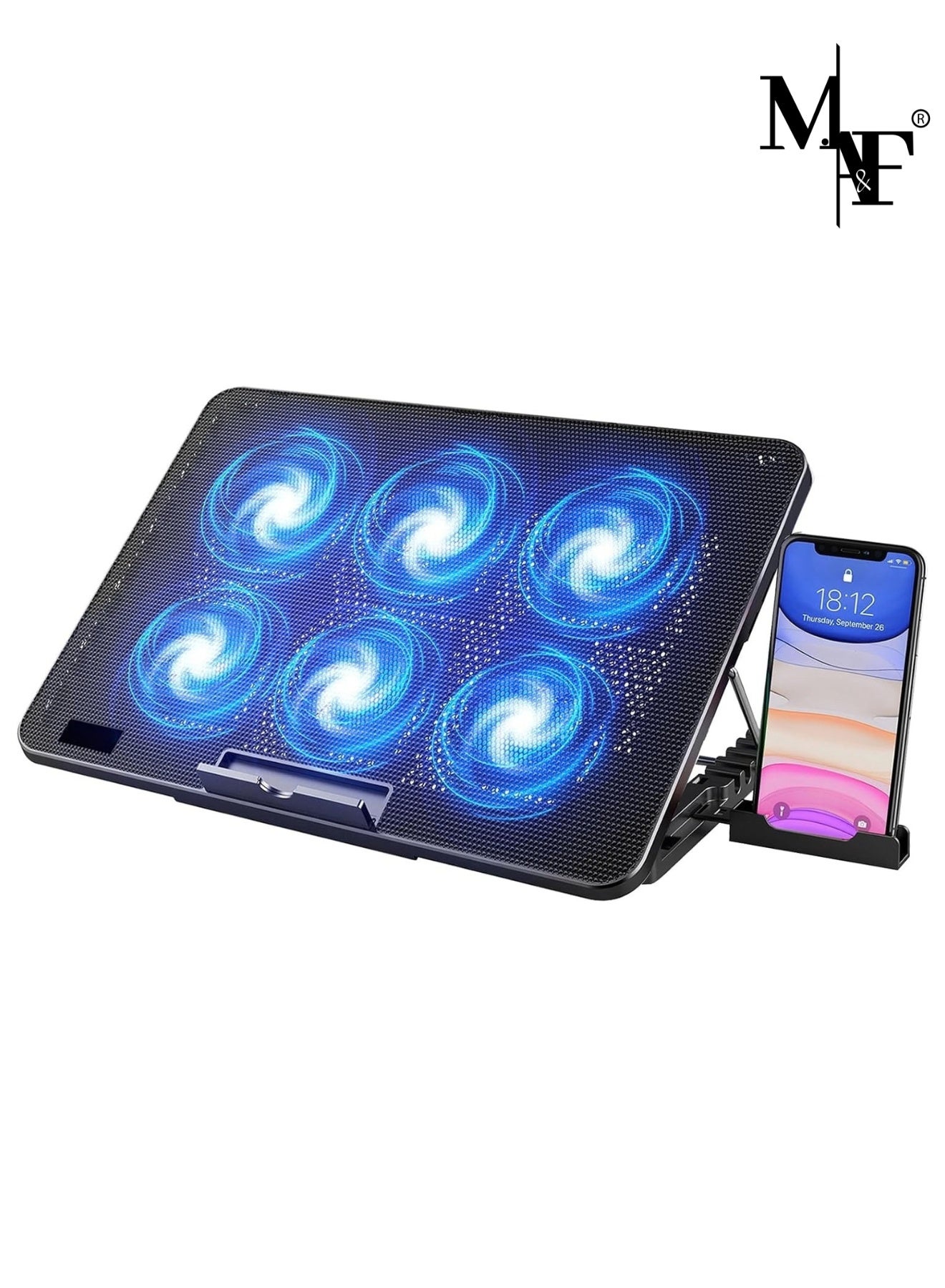 Compare Laptop Cooling Pad, Laptop Cooler Stand with 6 Quiet Cooling Fans and 6 Height Adjustable Dual USB Powered Gaming Laptop Cooling Stand for 1217 Inch Laptop Computer at KSA Price