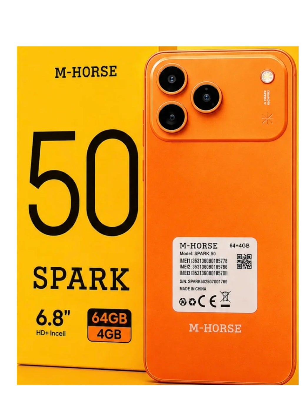 Compare MHORSE Spark 50 6.8 screen, 4GB RAM, 64GB storage Smartphone at KSA Price