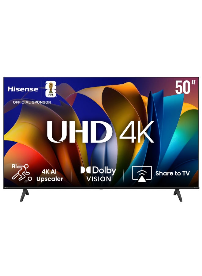 Compare 50 inch Smart TV UHD 4K E6NDolby Vision,Game Mode Plus,Smooth Motion with MEMC,AI Sports Mode,Voice Control,Share to TV,Youtube,Netflix,Disney+,Shahid And Anghami 2024 New Model 50E6N Black at KSA Price