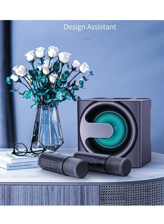 Compare Wireless Bluetooth Speaker Home KTV Equipment – Portable Mini Audio Microphone with Dual Microphones for Indoor & Outdoor Use Model YS207 at KSA Price