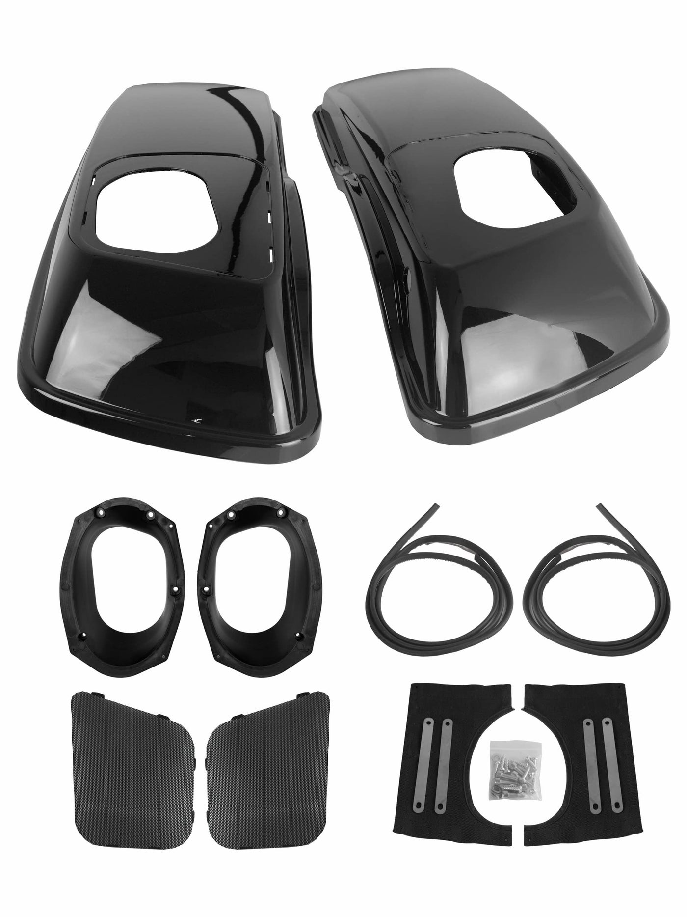 Compare SWESGI Vivid Black 6x9 Speaker Lids CVO Style For Harley 2014Later Touring Saddlebags Road King Road Glide Street Glide Ultra Limited Electra Glide Standard at KSA Price