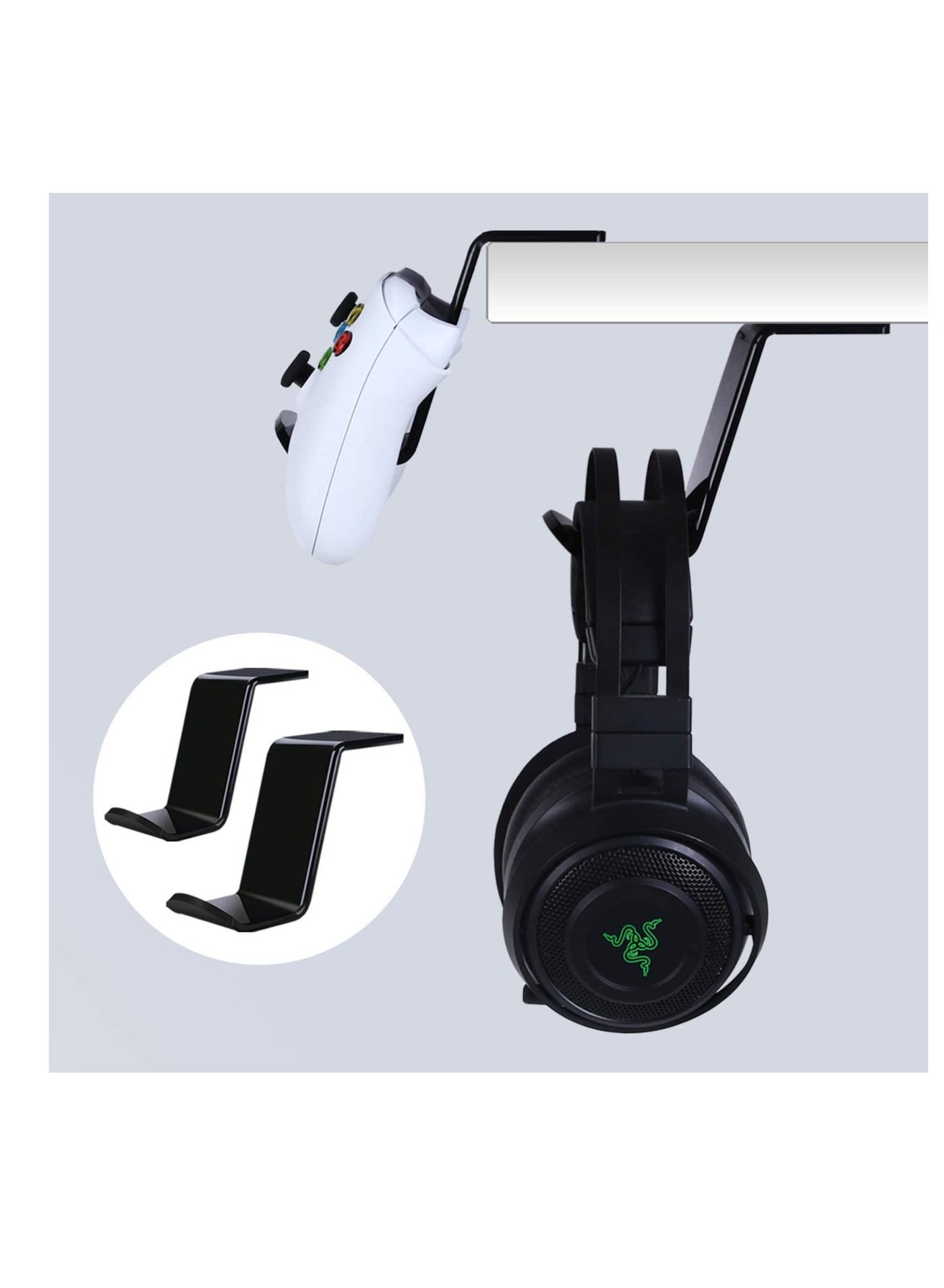 Under Desk & Desktop Controller Holder Stand (2…