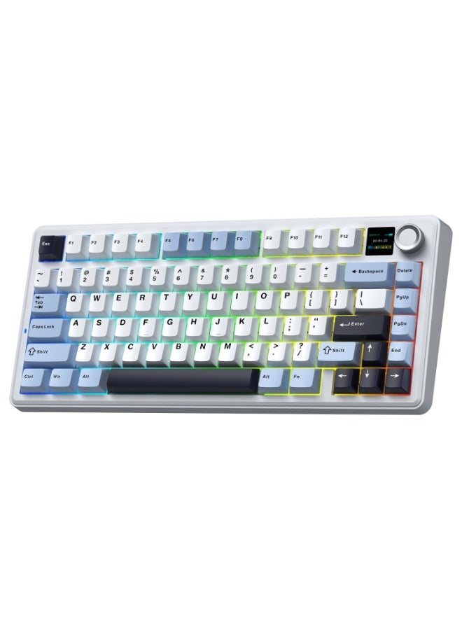 Compare F75 MAX TriMode Wireless Mechanical Gaming Keyboard with TFT Screen & Knob, Reaper Switch, HotSwappable Keys, Gasket Mount, 2.4GHzBT5.0USBC, for PCMacOfficeGaming at KSA Price