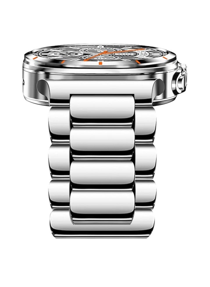 Compare Stainless Steel Band Compatible with Samsung Galaxy Watch Ultra 47mm 2024 – No Gap Business Metal Strap for Galaxy Watch 7 Ultra 47mm, Elegant and Durable Design for Men & Women – Premium Metal Watch Strap for AllDay Comfort at KSA Price