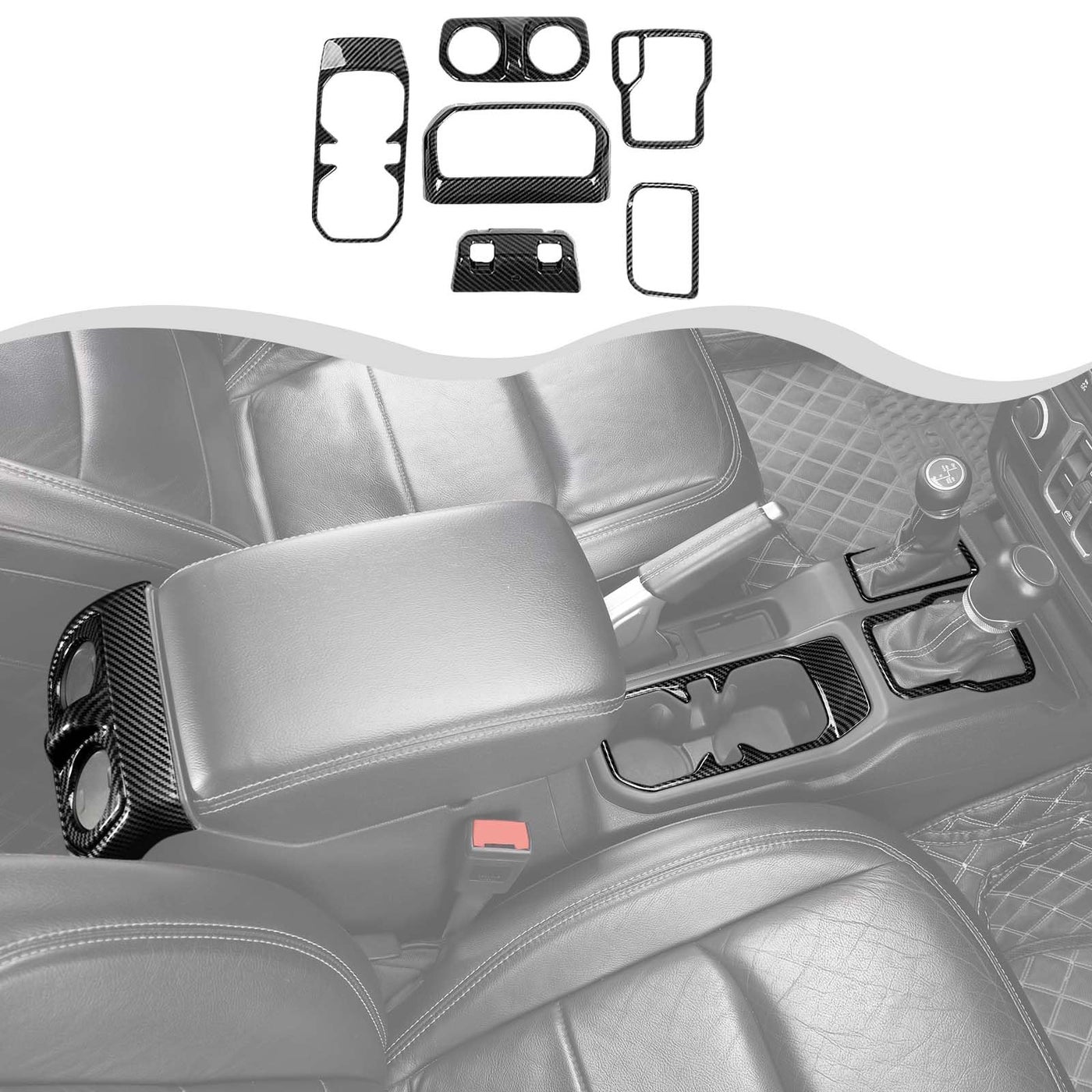 HTHE 6Pcs Interior Trim Kit Fit for 20182024…