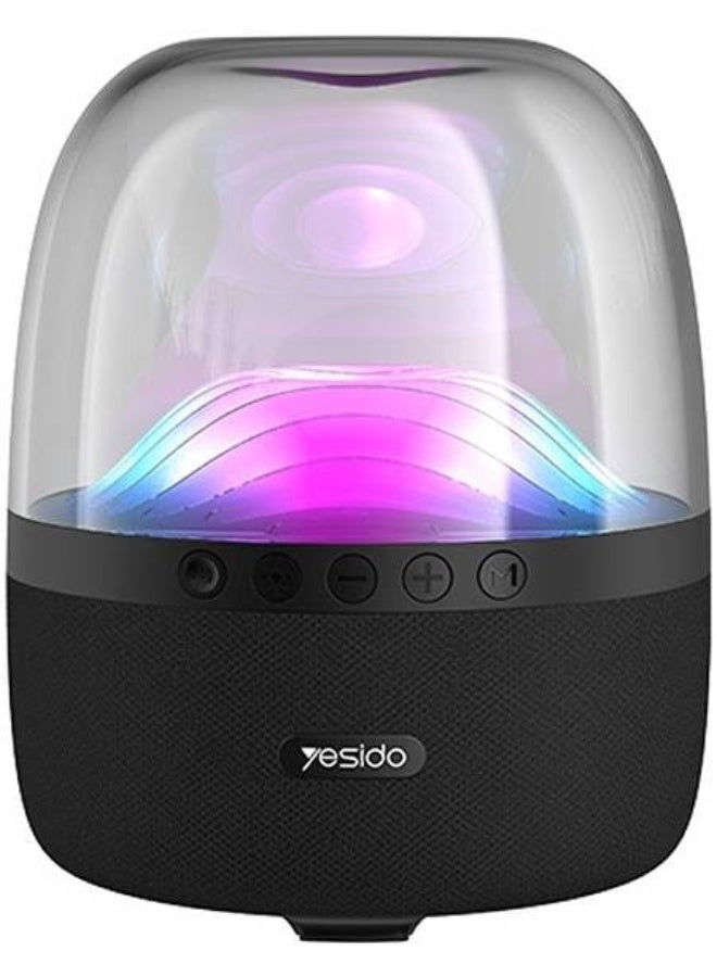 Compare YESIDO YSW08 LED Light RGB Portable Bluetooth Speaker, TWS Interconnection Technology, BT5.0 65mm Diaphragm, 11 Light Modes, TypeC Fast Charge, USBTFAUX Ports, Black at KSA Price