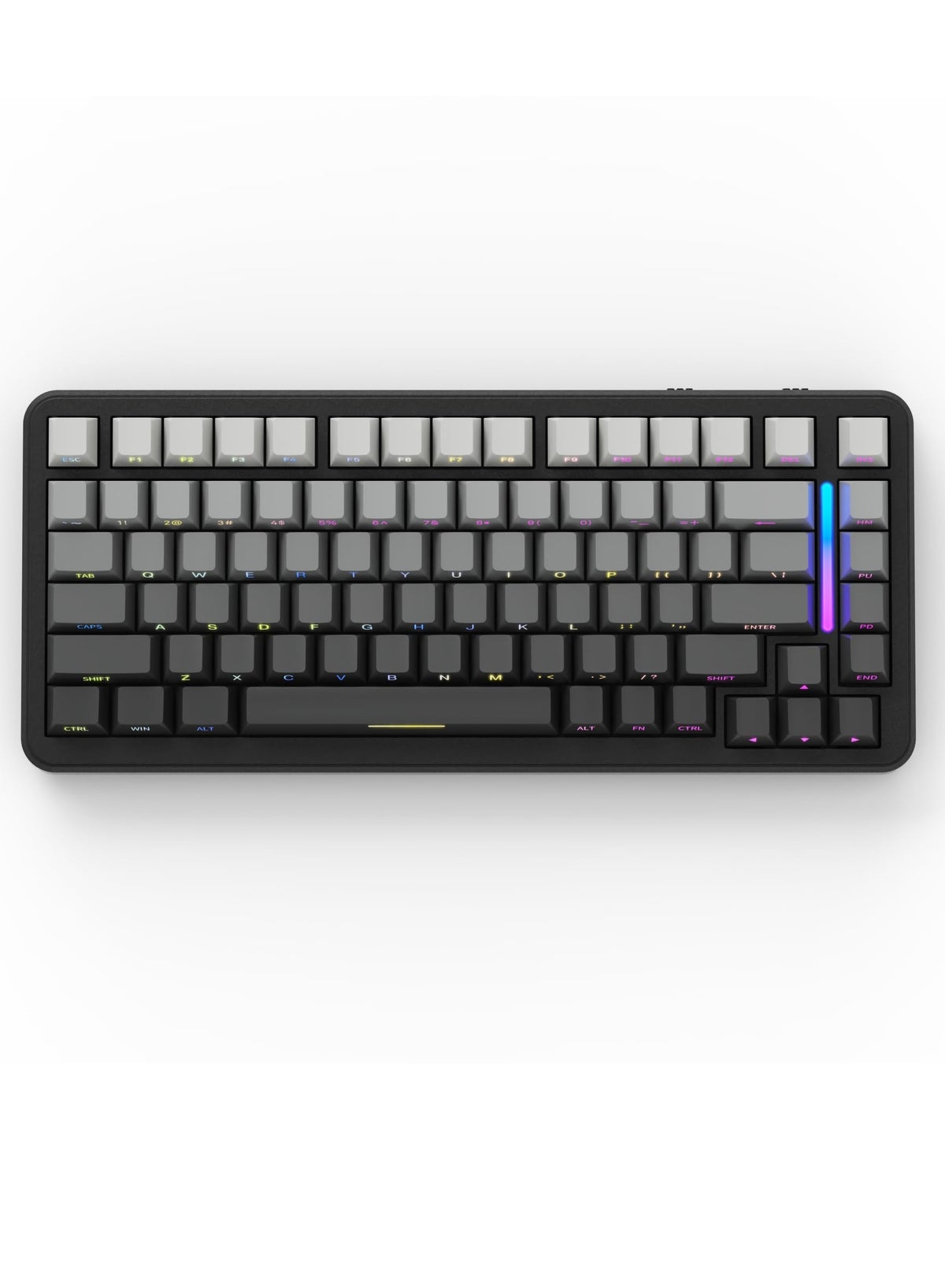 Compare M86 83 Keys Wireless Mechanical Keyboard, 75% Gasket Hot Swappable Custom Keyboard, Side Printed PBT Keycaps, RGB Backlit, Prelubed Switches, BT2.4GHzWired Gaming Keyboard at KSA Price