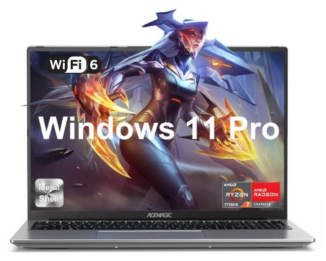 Compare Acemagic Gaming Laptop With 16 Inch Full HD 1920x1200 Display,  AMD Ryzen7 7735HS Processor16GB RAM DDR5512GB SSDWindows 11 Pro english grey at KSA Price