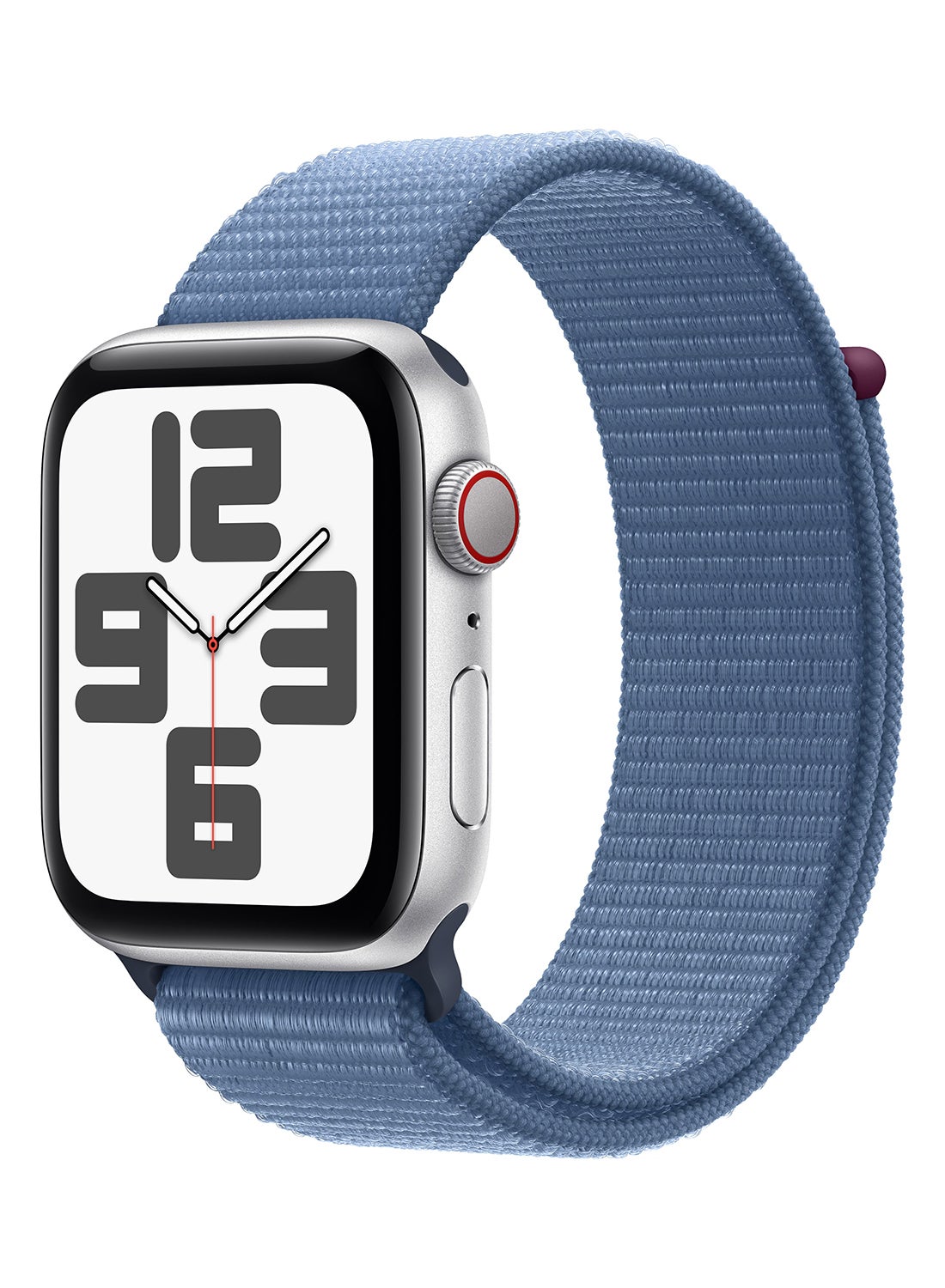 Compare Watch SE 2023 GPS + Cellular 44mm Silver Aluminium Case With Winter Blue Sport Loop at KSA Price