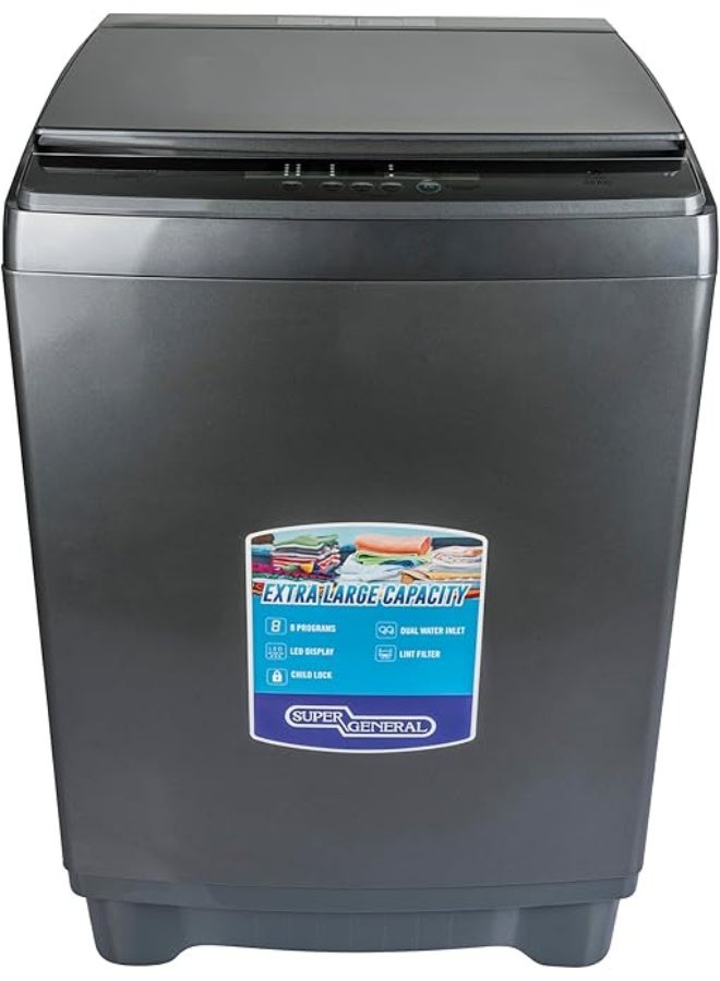 Compare Super General 20 Kg Top Load Washing Machine , Power Off Memory, LED Display, Quick Wash, Child lock SGW2022 silver at KSA Price