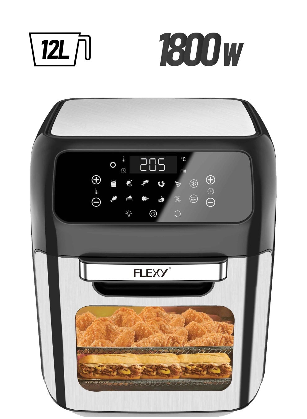 Air Fryer 12L 1800W Digital With Touch Controls…