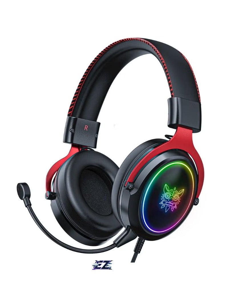 Compare X10 RGB Wired Gaming Headset with Mic – Premium Stereo Sound, NoiseCanceling Mic, Comfortable OverEar Cushions, RGB Lighting, Adjustable Headband – Perfect for PC, PS4, Xbox, and Mobile Gaming – Black at KSA Price