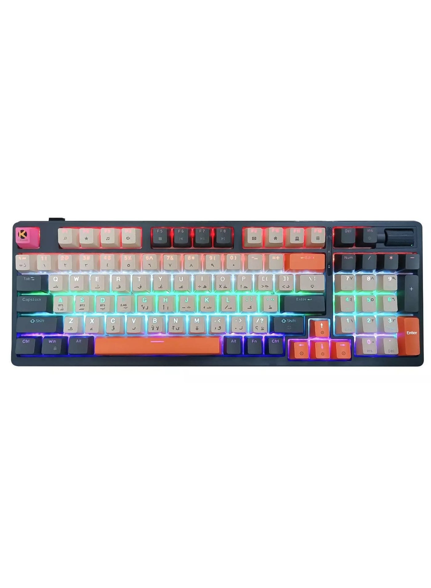 K Gaming Iron Hawk Tri-Mode Mechanical Gaming Keyboard,…