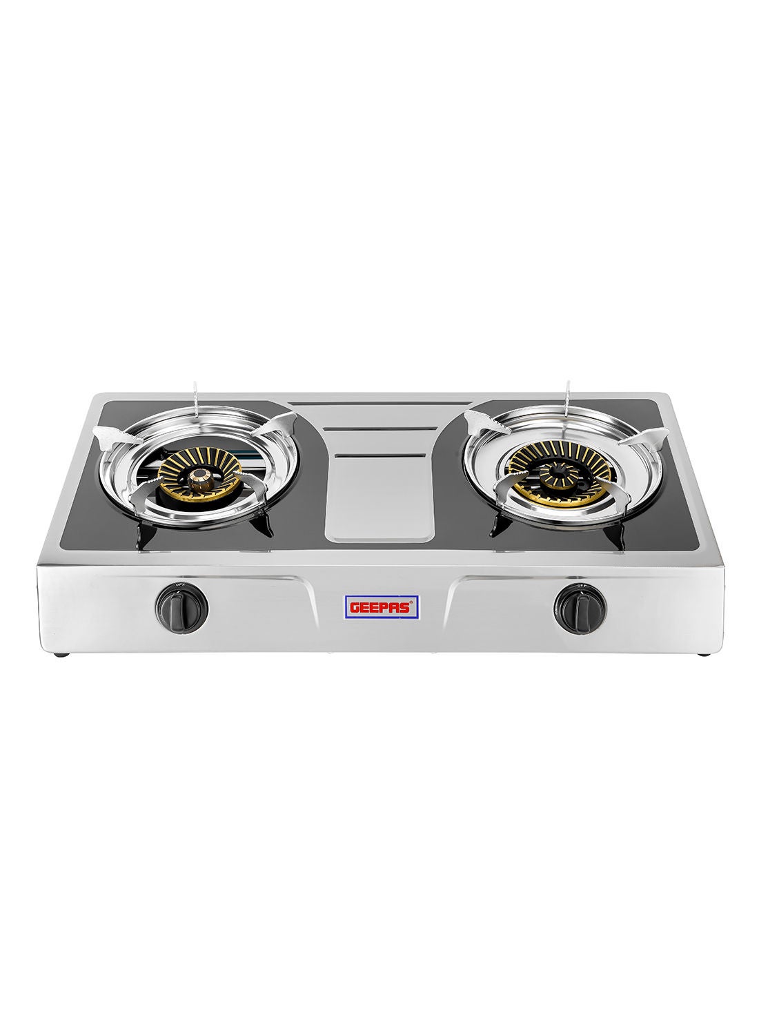 Compare Two Burner Stainless Steel Gas Burner Stove Auto Ignition, Outdoor Grill, Camping Stoves GK6856 SilverGrey at KSA Price