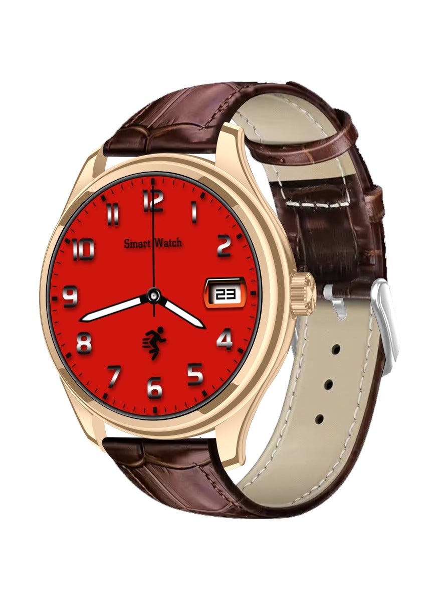 Compare GT5 Ultrathin Smartwatch  Brown & Gold Edition with 1.53 AMOLED Display, NFC, AI Voice Assistant, and MultiSport Modes at KSA Price