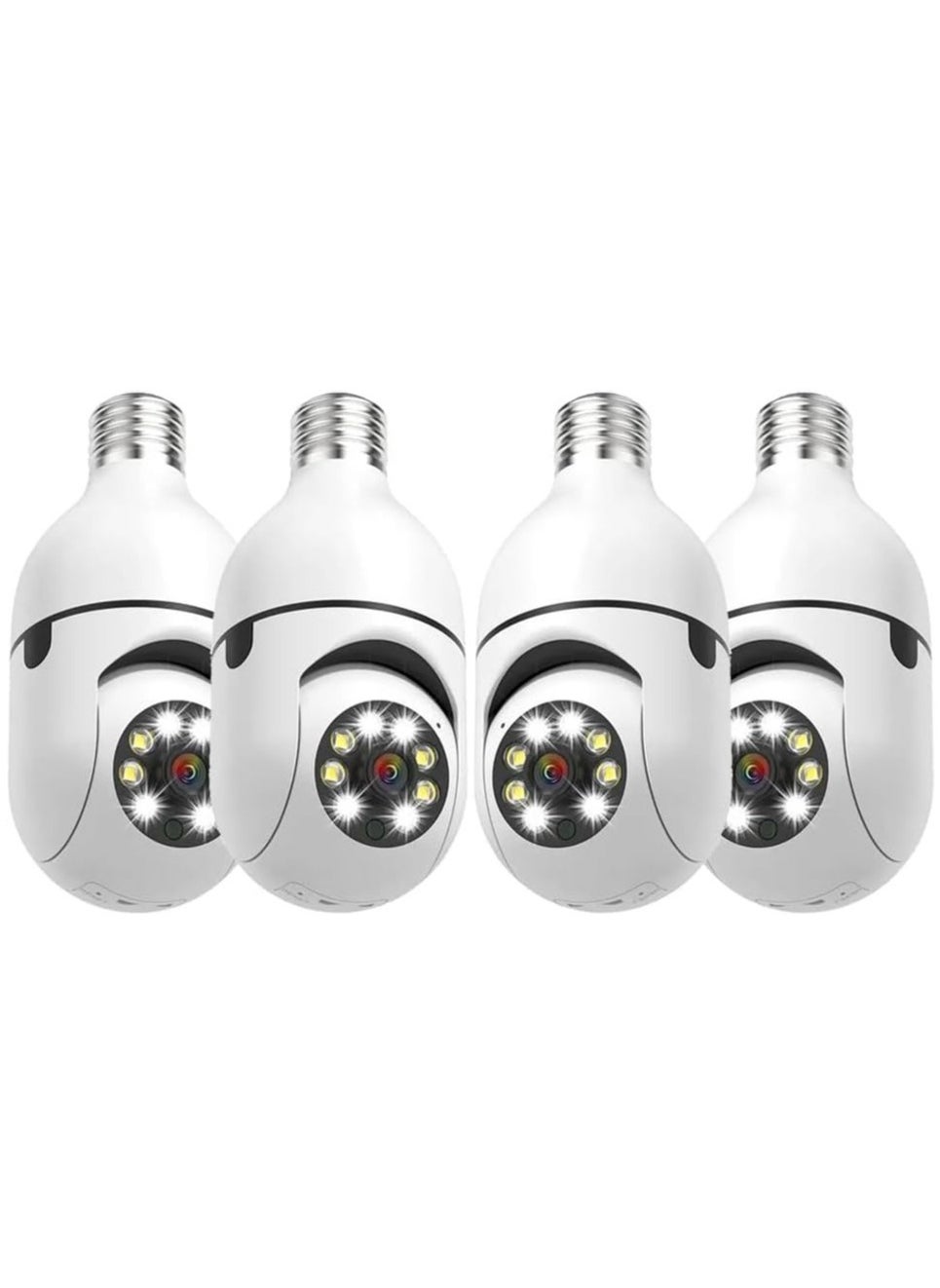 4Pack HD 1080P Wireless Light-Bulb Security Camera,…