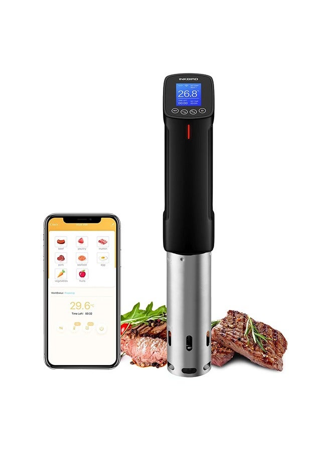 Compare INKBIRD Sous Vide Machine ISV100W Sous Vide WiFi Precision Cooker  1000W Immersion Circulator with Temperature & Timer Control, Uniform Heat Circulation, MultiDevice Connectivity, Low Water Protection, Ideal for Meat, Vegetables & M at KSA Price