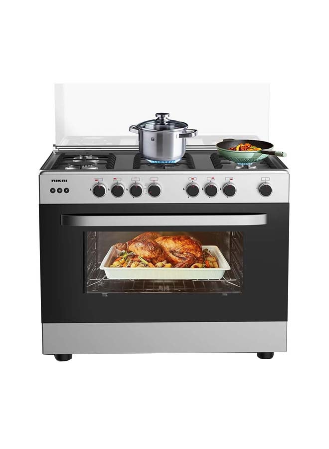 90x60cm 5 Burner FreestAnding Gas Cooker With…