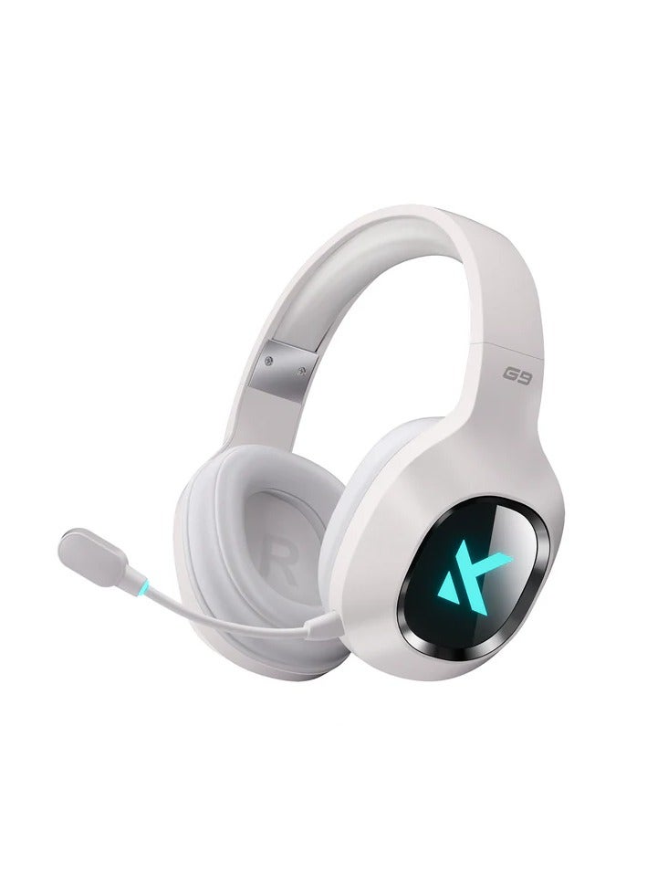 Compare G9 Pro Wireless Gaming Headset,Wired2.4GBT WirelessTypeC Gaming Headphone,7.1 Surround Sound, CMedia Sound Card, 50mm Drivers, 360° AI Noise Cancellation, RGB Lighting, , Custom EQ, 2000mAh Battery, UltraLow Latency, Memory Foam Cushions, Compa at KSA Price