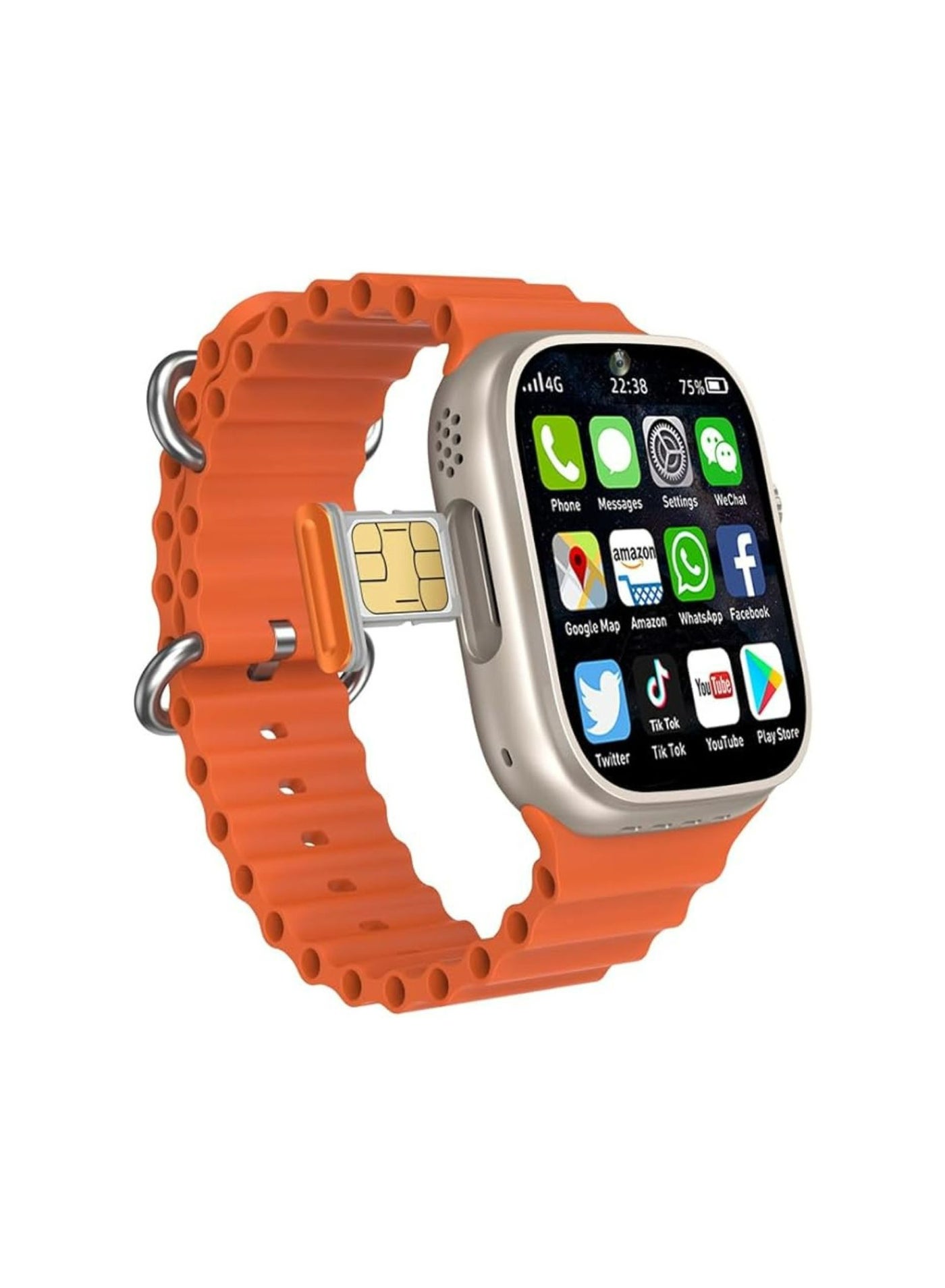 TC4G Smart Watch with 2.2 Inch Full Touch HD Display,…